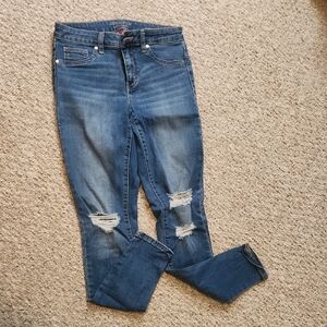 Jennifer Lopez Distressed Blue Denim Jeans